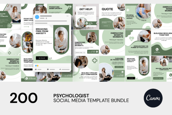 Download Psychology Social Media Canva Bundle - Premium Resources