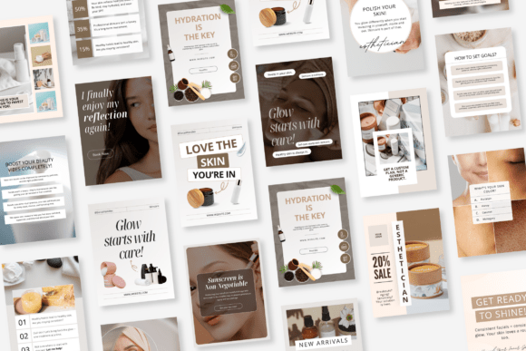 Download Skincare Canva Social Media Bundle - Social media bundle Collection